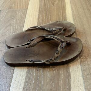 Rainbow Brown Kids Flip Flops